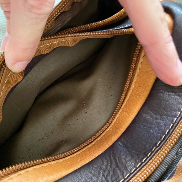 Elegant Brown and Tan Leather Belt Bag - Picture 7 of 9